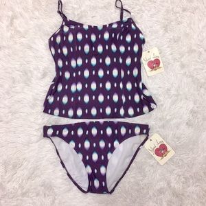 NWT. Island Love Tankini Hipster Swimsuit size L